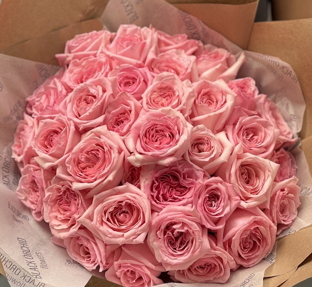 3 dozen of pink roses