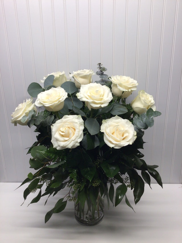 Classic white roses