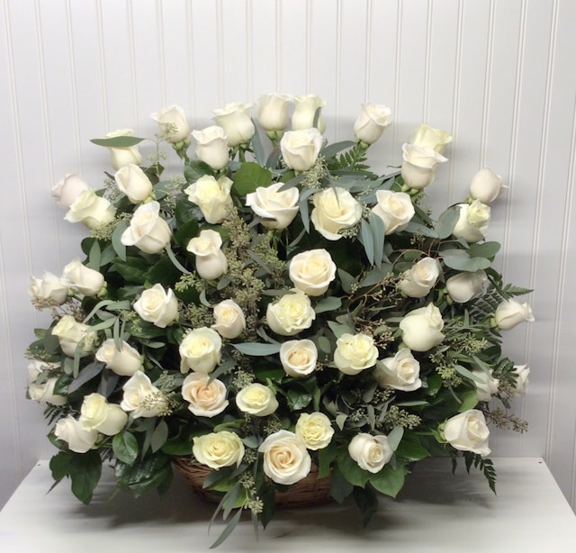 Beautiful rose basket