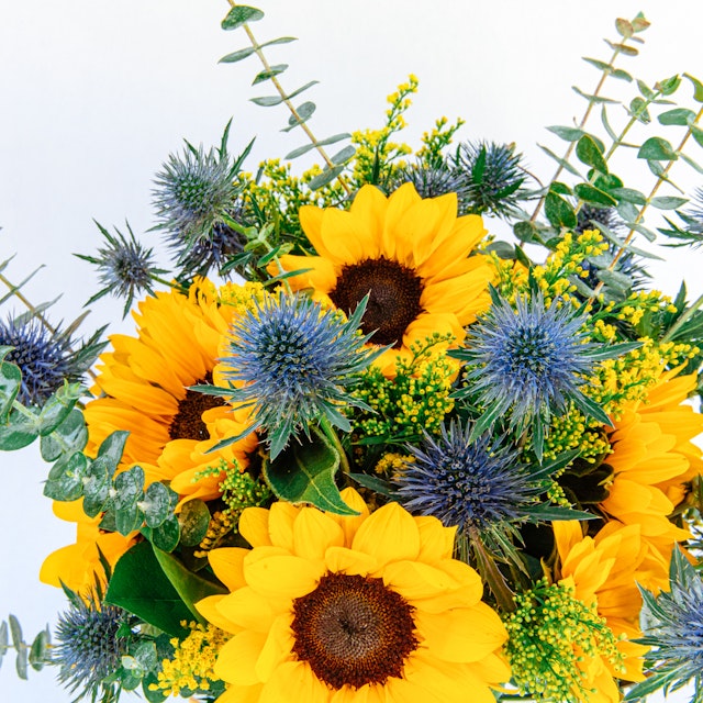 Happy Smiles Sunflower and Thistle Jar