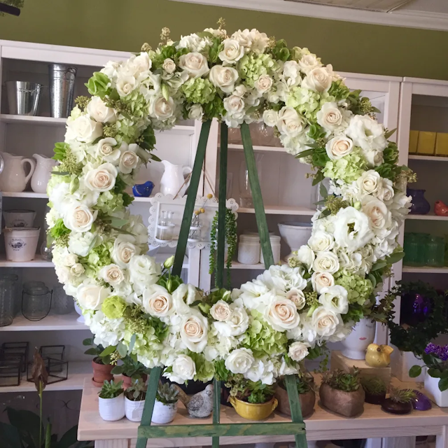 Creams & Green Wreath